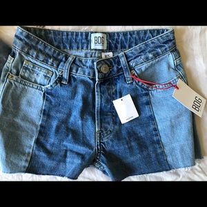URBAN OUTFITTERS BDG PATCHWORK JEAN SHORTS